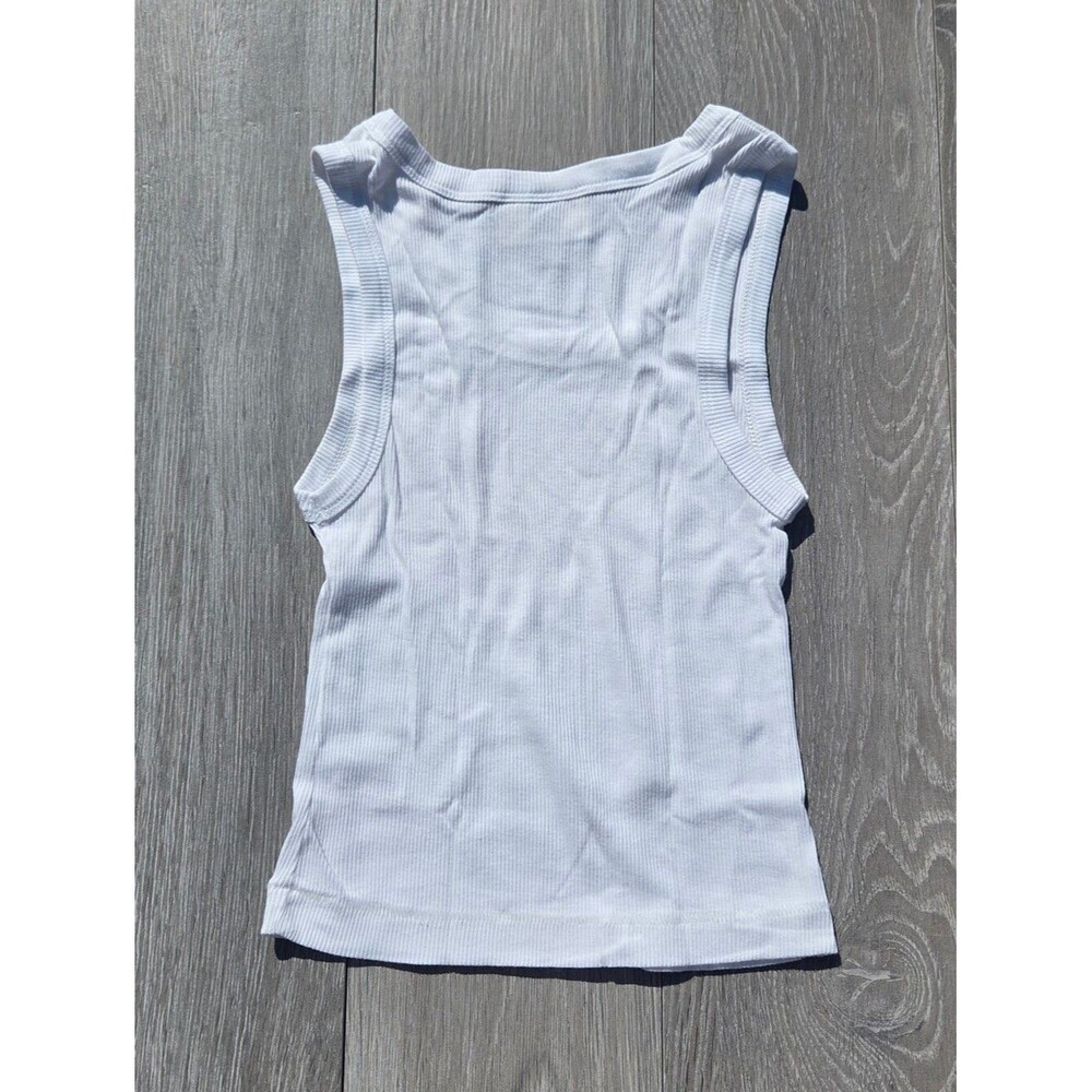 Universal Thread White Ribbed Scoop Neck Tank Top - Picture 2 of 2